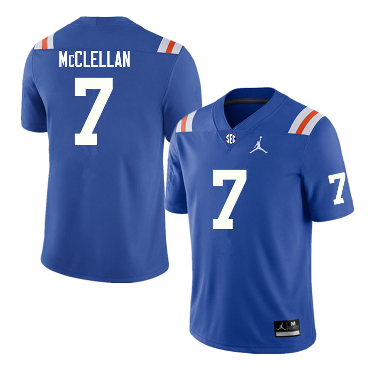 Men #7 Chris McClellan Florida Gators College Football Jerseys Sale-Throwback